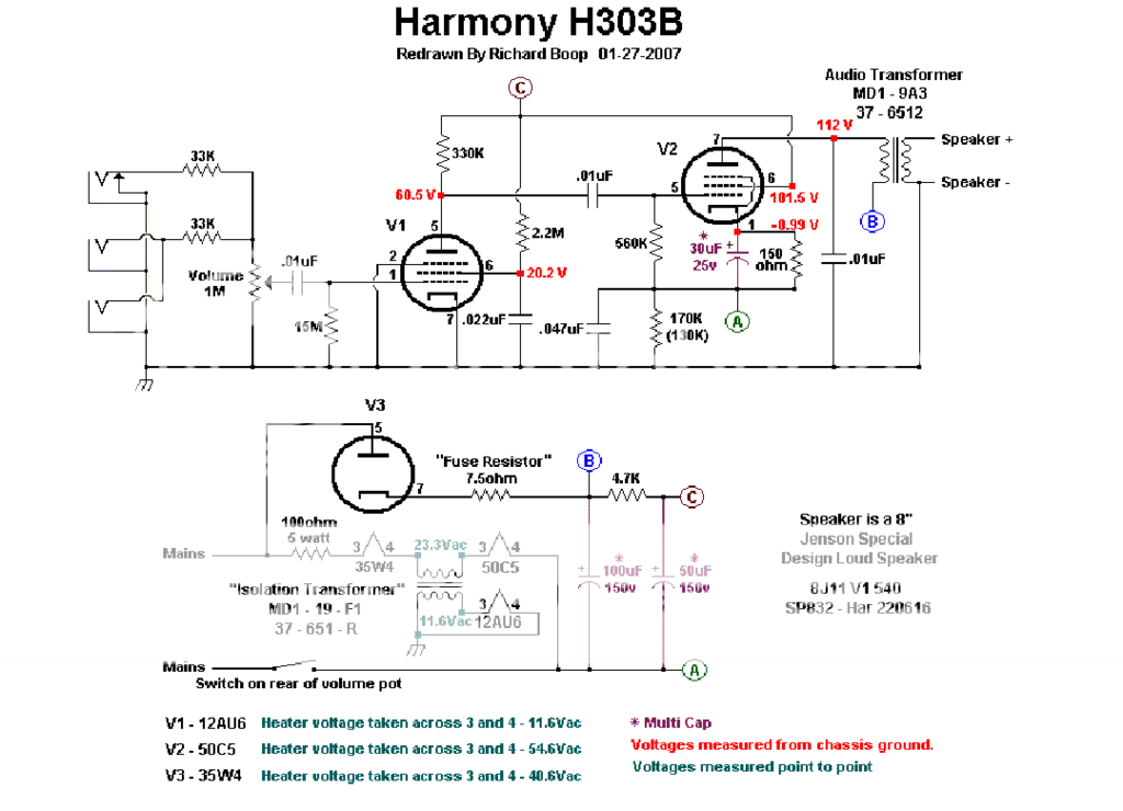 harmony h303b, widowmaker questions | The Gear Page harmony amp schematic 